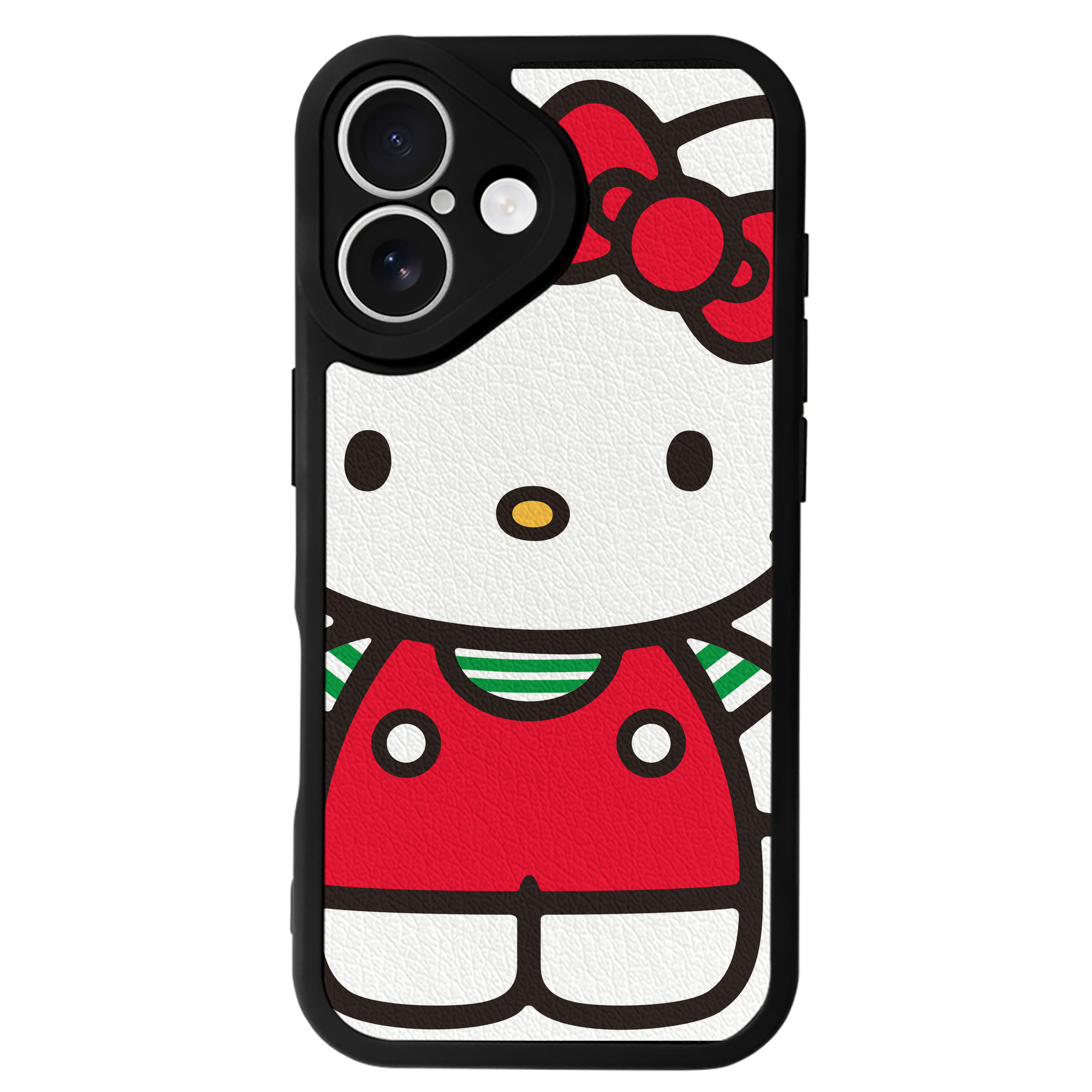 （画像用） Hello Kitty ハローキティ 【iPhone 16シリーズ対応】シリコンスマホケース（レザー調） 材質：シリコン